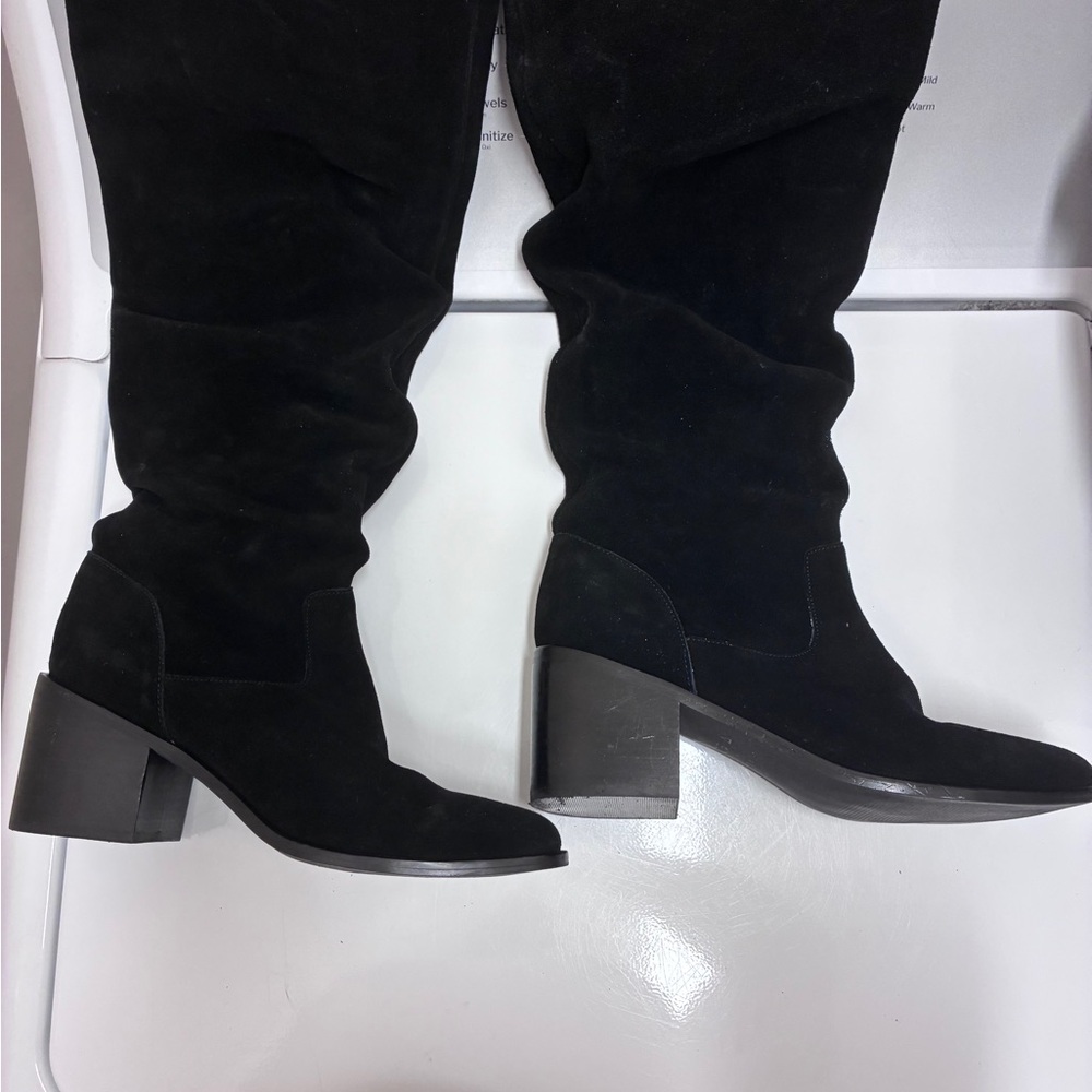 Kelsi Dagger Black Heeled Boots - Picture 4 of 6